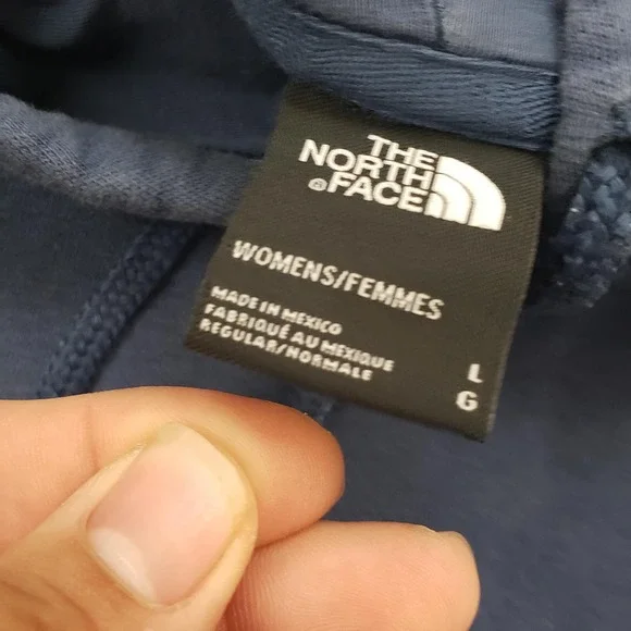 The North Face Hoodie Womens Large Blue Outdoor Pullover Sweater Sweatshirt * - Picture 6 of 12